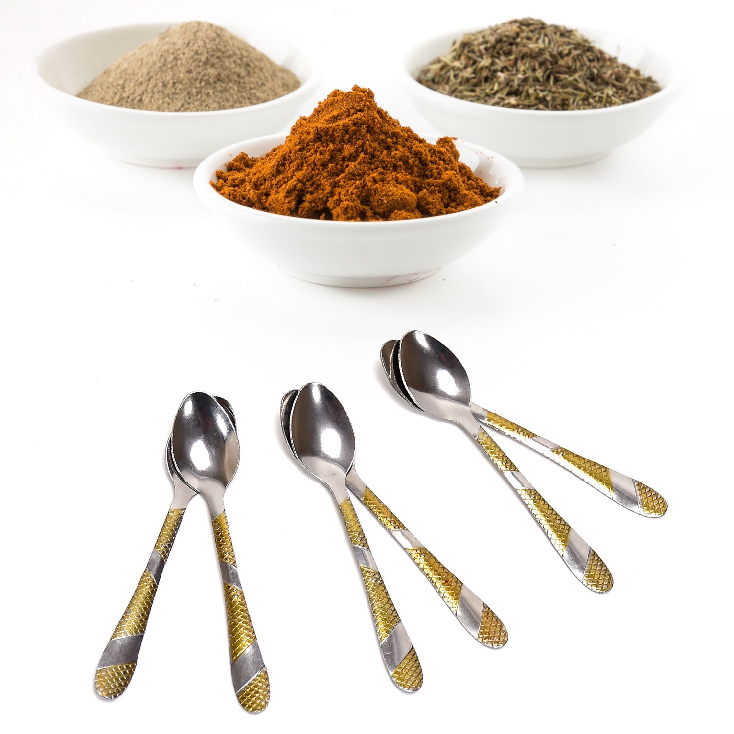 2360 Stainless Steel Spoons Set of 6pc Small Spoons. Tiny Spoons for Coffee, Tea, Sugar, & Spices. DeoDap 2360 Stainless Steel Spoons Set of 6pc Small Spoons. Tiny Spoons for Coffee, Tea, Sugar, & Spices. DeoDap